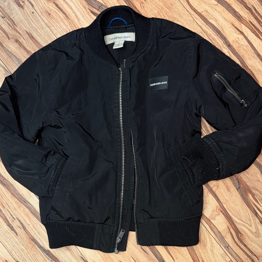 Calvin Klein Kids Black Bomber Jacket - Picture 2 of 4